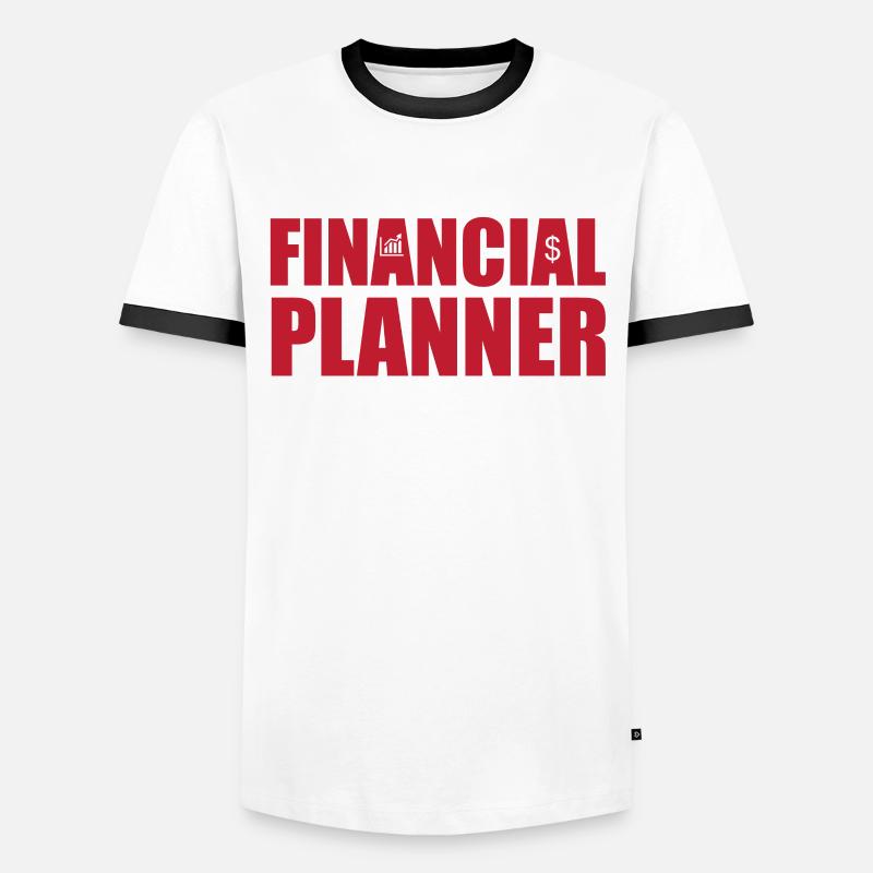 Financial Planner - Men's Ringer Shirt - white/black
