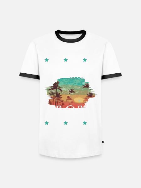 Italia Holidays - Men's Ringer Shirt - white/black