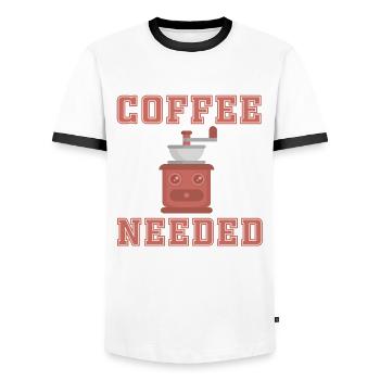 Lustiges Kaffeeliebhaber Outfit - Männer Kontrast-T-Shirt - Weiß/Schwarz - Vorne - AI Model Female 172 light (172cm) & AI Model Male 178 dark (178cm)