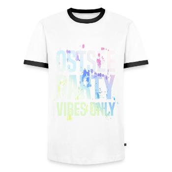 Baltic Sea Party Vibes - Men's Ringer Shirt - white/black - Front - AI Model Female 172 light (172cm) & AI Model Male 178 dark (178cm)