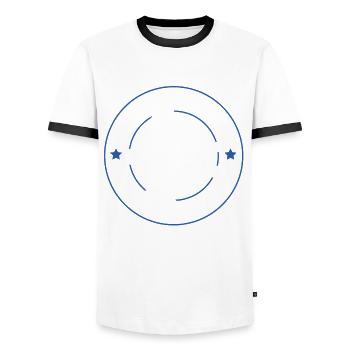 save the ocean schildkröte - Männer Kontrast-T-Shirt - Weiß/Schwarz - Vorne - AI Model Female 172 light (172cm) & AI Model Male 178 dark (178cm)