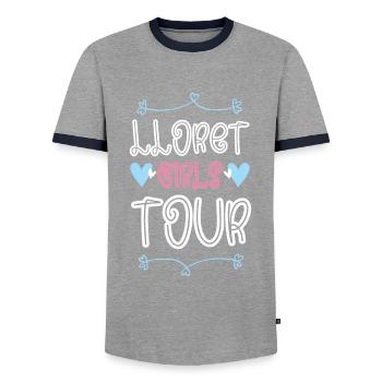 Lloret De Mar Girls Tour Coeur - T-shirt contrasté Homme - gris/marine  - Devant - AI Model Female 172 light (172cm) & AI Model Male 178 light (178cm)