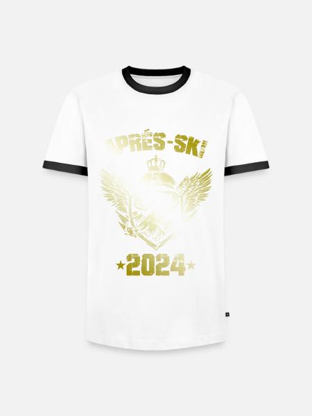 Après-ski 2024 - T-shirt contrasté Homme - blanc/noir