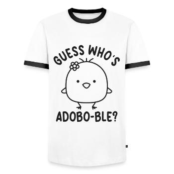tradFunny Adobo Sac à manches - T-shirt contrasté Homme - blanc/noir - Devant - AI Model Female 172 light (172cm) & AI Model Male 178 dark (178cm)
