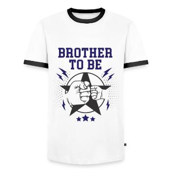 Brother To Be Geschwister Babyparty Bruder werden - Männer Kontrast-T-Shirt - Weiß/Schwarz - Vorne - AI Model Female 172 light (172cm) & AI Model Male 178 dark (178cm)