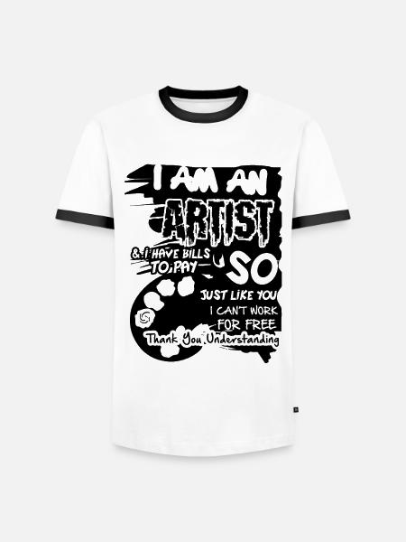 I Am An Artist - Men's Ringer Shirt - white/black