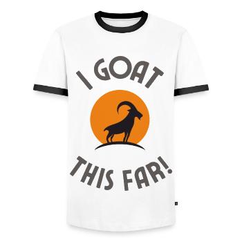 I goat this essential funny sarcastic illustration - Männer Kontrast-T-Shirt - Weiß/Schwarz - Vorne - AI Model Female 172 light (172cm) & AI Model Male 178 dark (178cm)