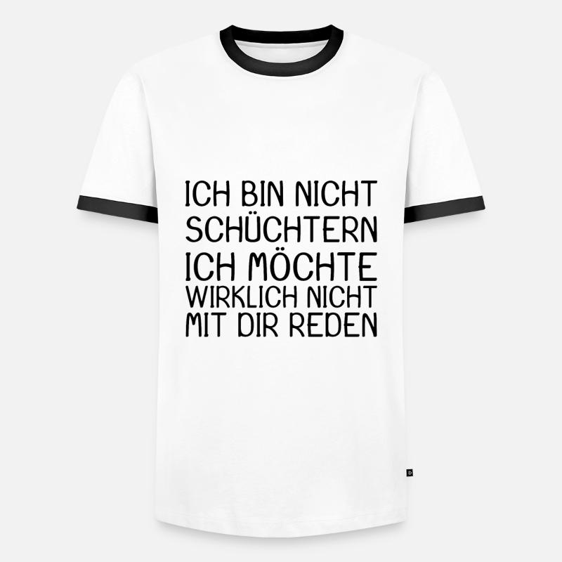 Witziger Spruch - Männer Kontrast-T-Shirt - Weiß/Schwarz