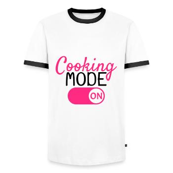 Cooking Cook - Men's Ringer Shirt - white/black - Front - AI Model Female 172 light (172cm) & AI Model Male 178 dark (178cm)