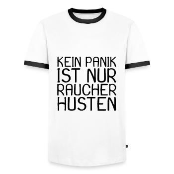 Raucher Husten Pandemie Spruch - Männer Kontrast-T-Shirt - Weiß/Schwarz - Vorne - AI Model Female 172 light (172cm) & AI Model Male 178 dark (178cm)