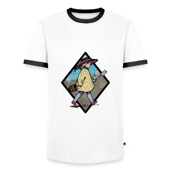 Colorado - Männer Kontrast-T-Shirt - Weiß/Schwarz - Vorne - AI Model Female 172 light (172cm) & AI Model Male 178 dark (178cm)