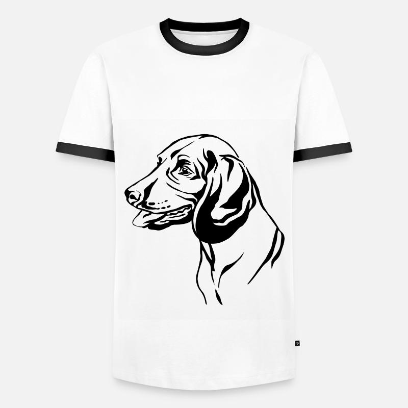 Bavarian mountain hound - Men's Ringer Shirt - white/black