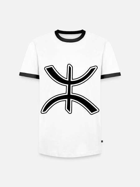 Amazigh Berber - Men's Ringer Shirt - white/black