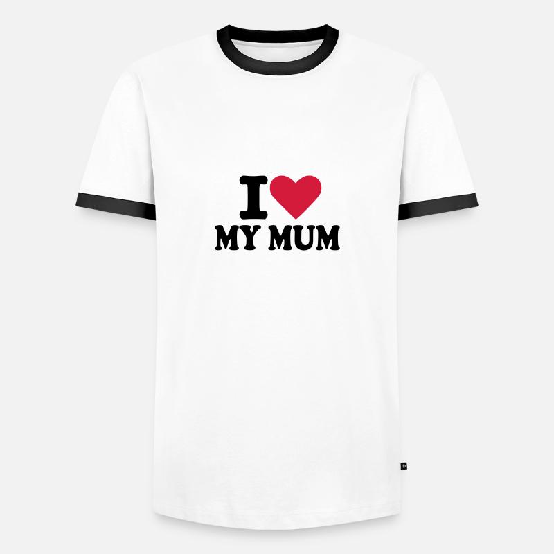 Mutter – Mum - Männer Kontrast-T-Shirt - Weiß/Schwarz