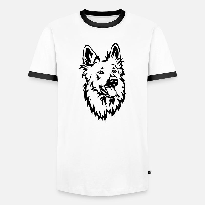Harzer Fuchs Head - Men's Ringer Shirt - white/black