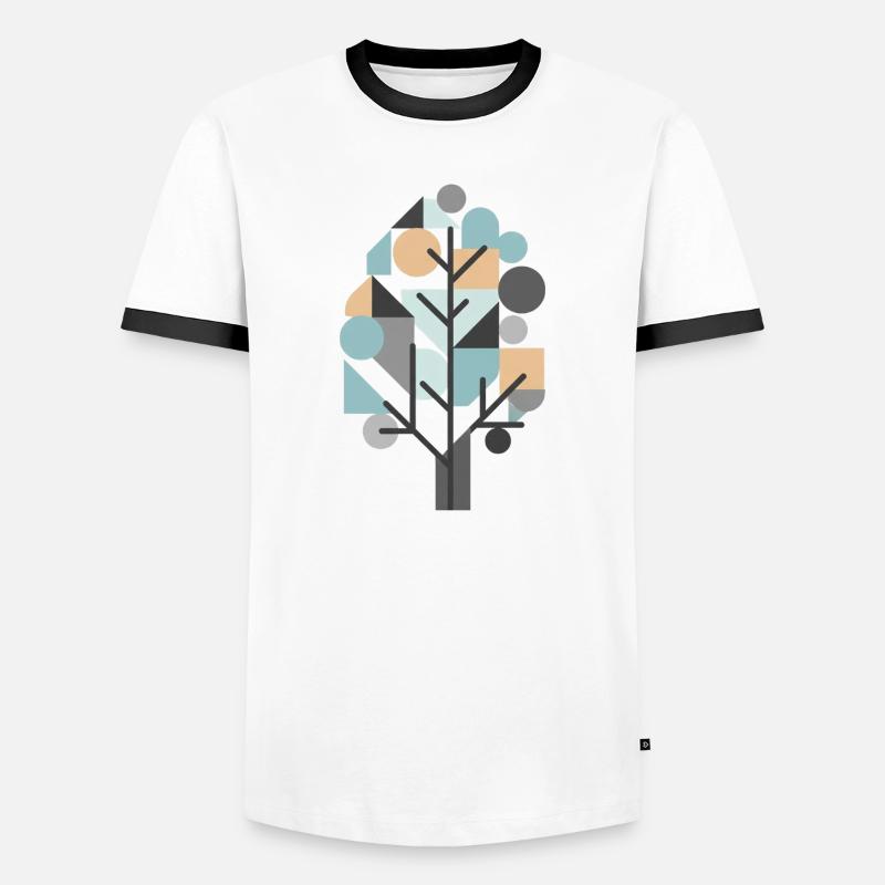 Tree - Men's Ringer Shirt - white/black