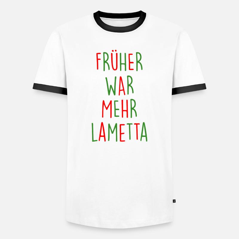 Tinsel - Men's Ringer Shirt - white/black