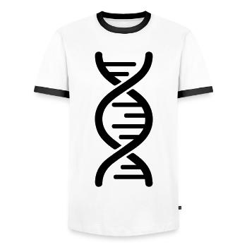 Symbole adn - T-shirt contrasté Homme - blanc/noir - Devant - AI Model Female 172 light (172cm) & AI Model Male 178 dark (178cm)