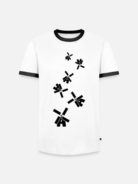 Windmill Ivon Silhouette - Men's Ringer Shirt - white/black