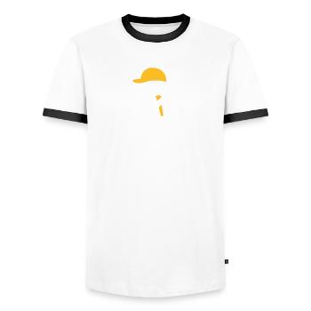 Hiphop Rapper - Männer Kontrast-T-Shirt - Weiß/Schwarz - Vorne - AI Model Female 172 light (172cm) & AI Model Male 178 dark (178cm)