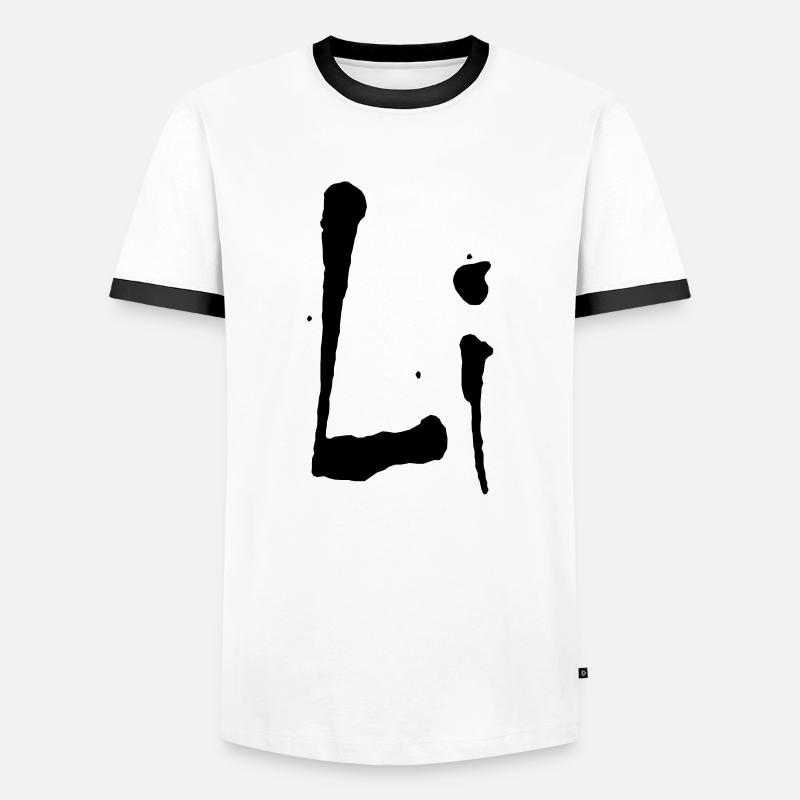 Li - Men's Ringer Shirt - white/black