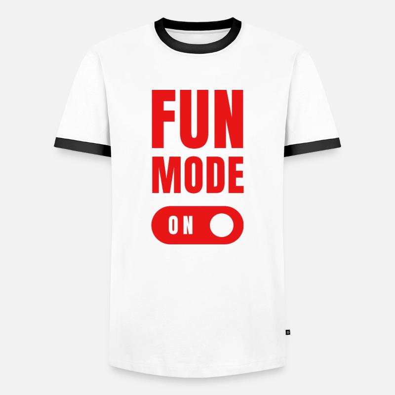 Fun mode on - Männer Kontrast-T-Shirt - Weiß/Schwarz