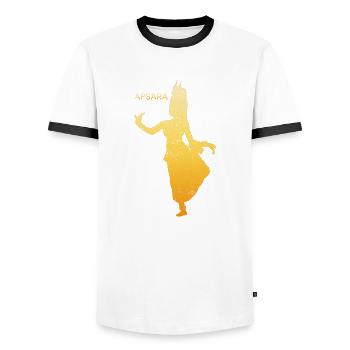 Cambodia Tradition Dance Khmer Apsara I Gift - Men's Ringer Shirt - white/black - Front - AI Model Female 172 light (172cm) & AI Model Male 178 dark (178cm)