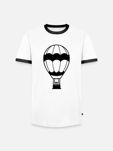 Luftballon - Männer Kontrast-T-Shirt - Weiß/Schwarz