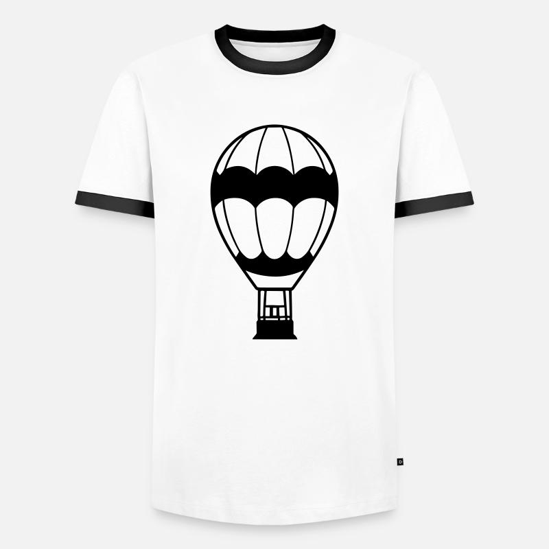 Luftballon - Männer Kontrast-T-Shirt - Weiß/Schwarz
