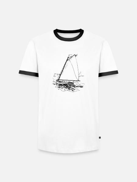 sailing - Men's Ringer Shirt - white/black
