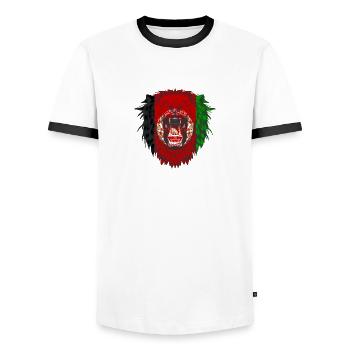 Afghanistan - Männer Kontrast-T-Shirt - Weiß/Schwarz - Vorne - AI Model Female 172 light (172cm) & AI Model Male 178 dark (178cm)
