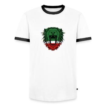 Chechnya - Men's Ringer Shirt - white/black - Front - AI Model Female 172 light (172cm) & AI Model Male 178 dark (178cm)