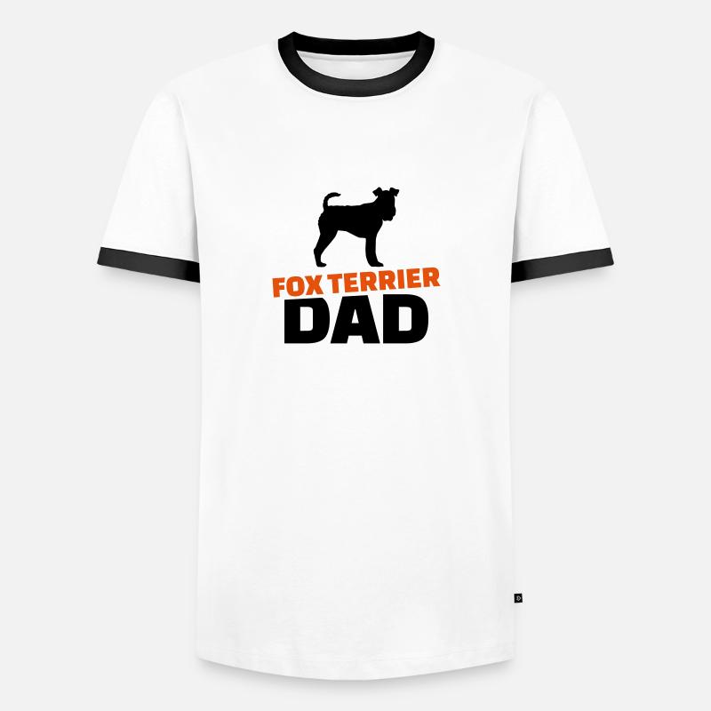 Fox terrier Dad - Men's Ringer Shirt - white/black