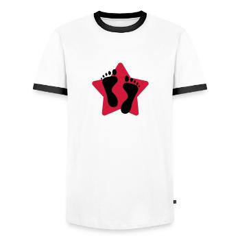 Podiatrist Podiatry Fußpfleger Podologue - Men's Ringer Shirt - white/black - Front - AI Model Female 172 light (172cm) & AI Model Male 178 dark (178cm)