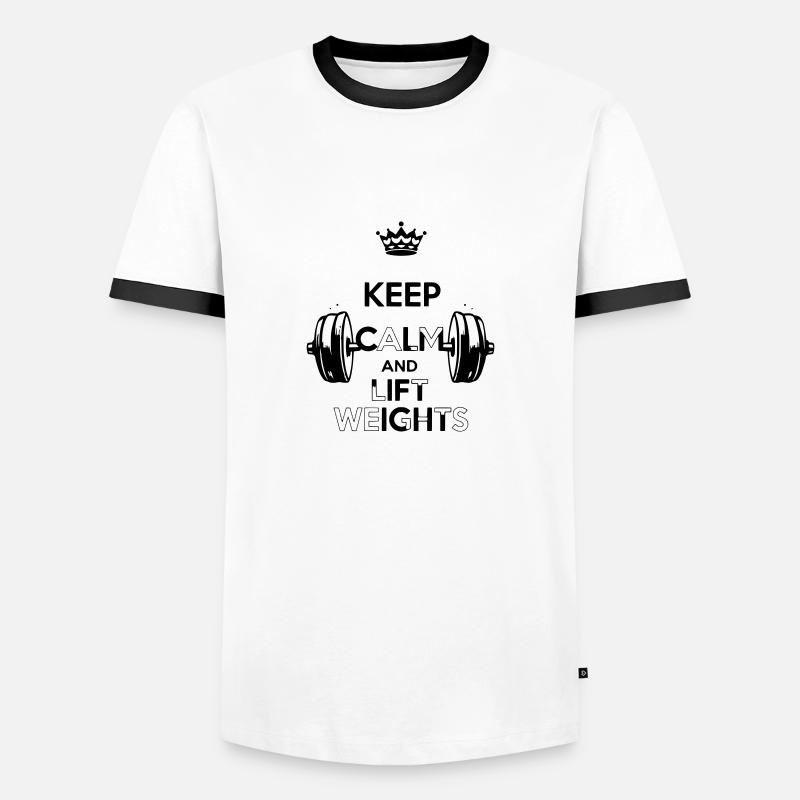Keep Calm - Men's Ringer Shirt - white/black