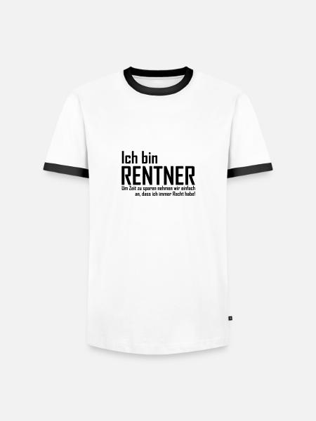 ich bin rentner - Männer Kontrast-T-Shirt - Weiß/Schwarz