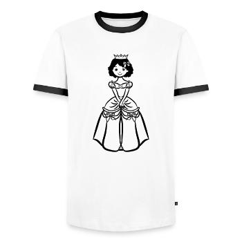 Princess crown sweet girl child - Men's Ringer Shirt - white/black - Front - AI Model Female 172 light (172cm) & AI Model Male 178 dark (178cm)