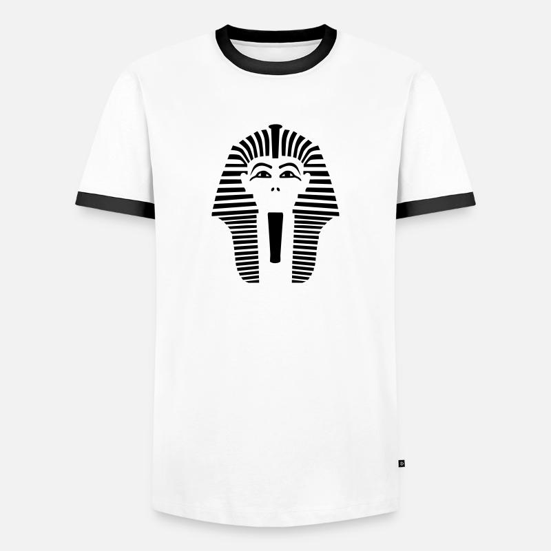 Pharao - Männer Kontrast-T-Shirt - Weiß/Schwarz