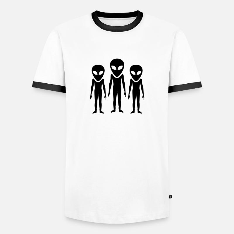 Alien - Men's Ringer Shirt - white/black