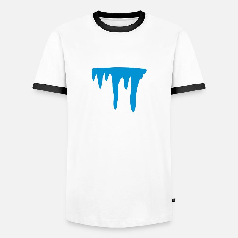 Icicle - line - Men's Ringer Shirt - white/black