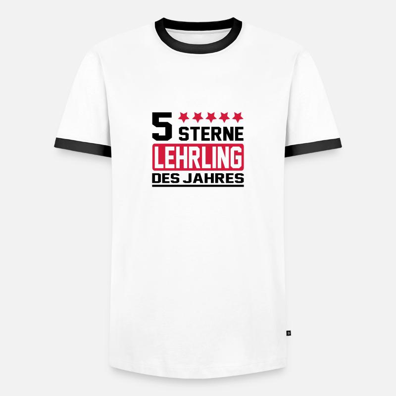lehrling - Männer Kontrast-T-Shirt - Weiß/Schwarz
