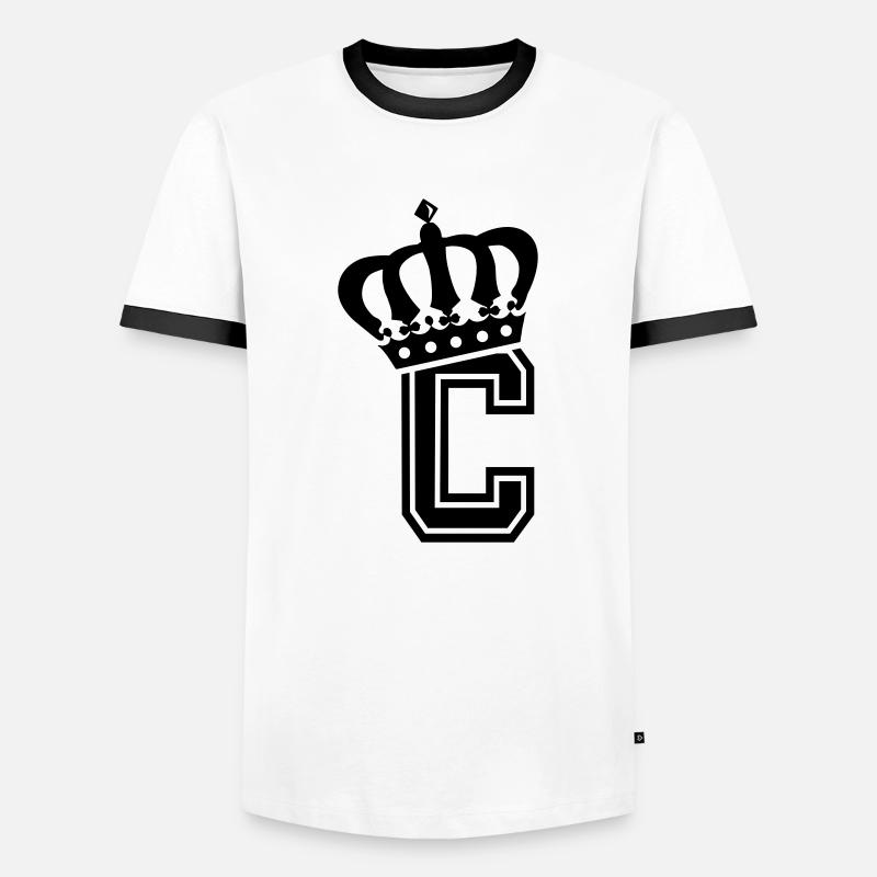 Point C - Men's Ringer Shirt - white/black