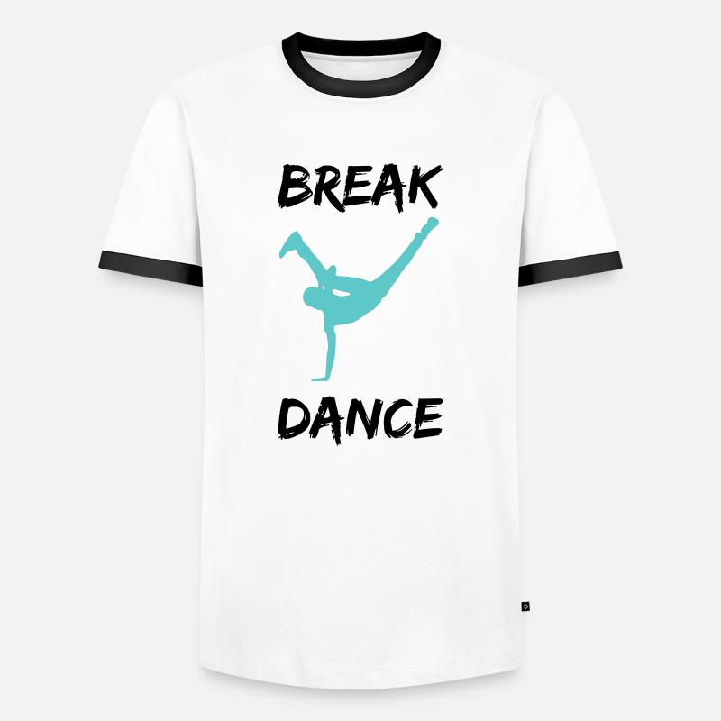 breakdancer bboy - Männer Kontrast-T-Shirt - Weiß/Schwarz