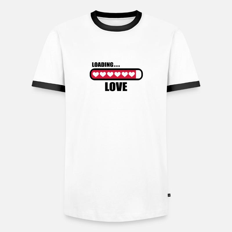 Love loading - Männer Kontrast-T-Shirt - Weiß/Schwarz