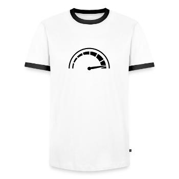 Speedometer quick lawn - Men's Ringer Shirt - white/black - Front - AI Model Female 172 light (172cm) & AI Model Male 178 dark (178cm)
