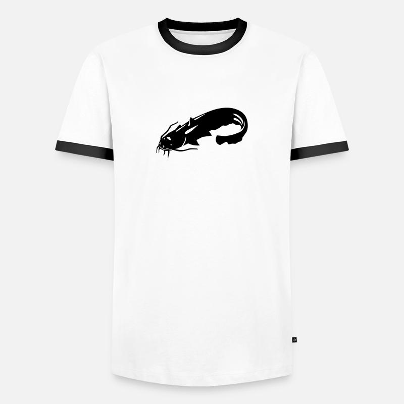 Wels - Männer Kontrast-T-Shirt - Weiß/Schwarz