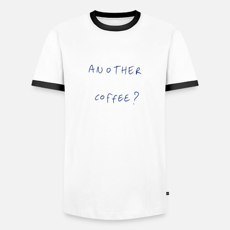 Another Coffee? - Men's Ringer Shirt - white/black