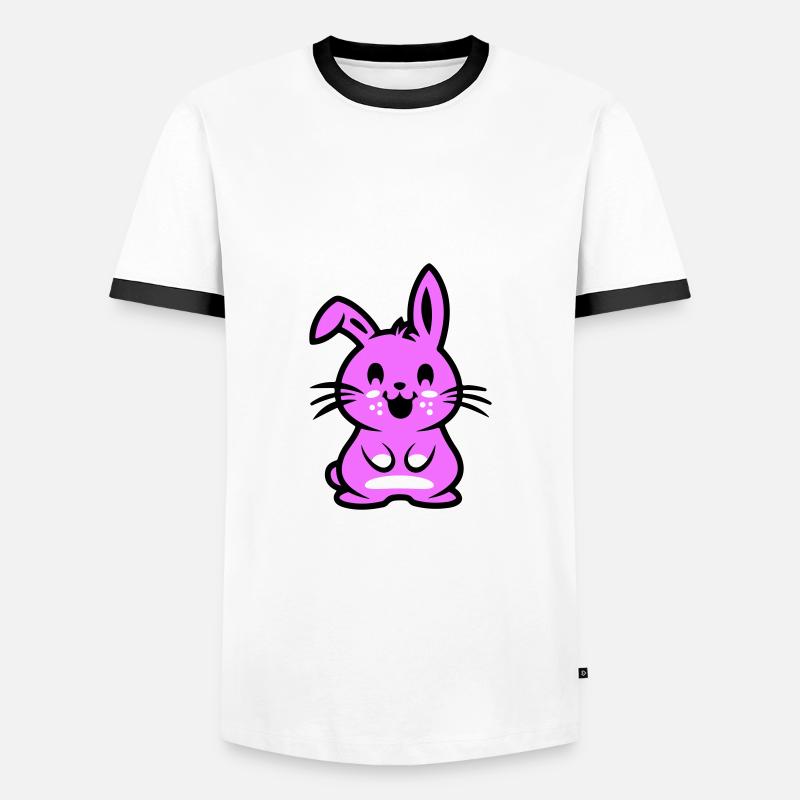 Easter Symbol Bunny - Men's Ringer Shirt - white/black
