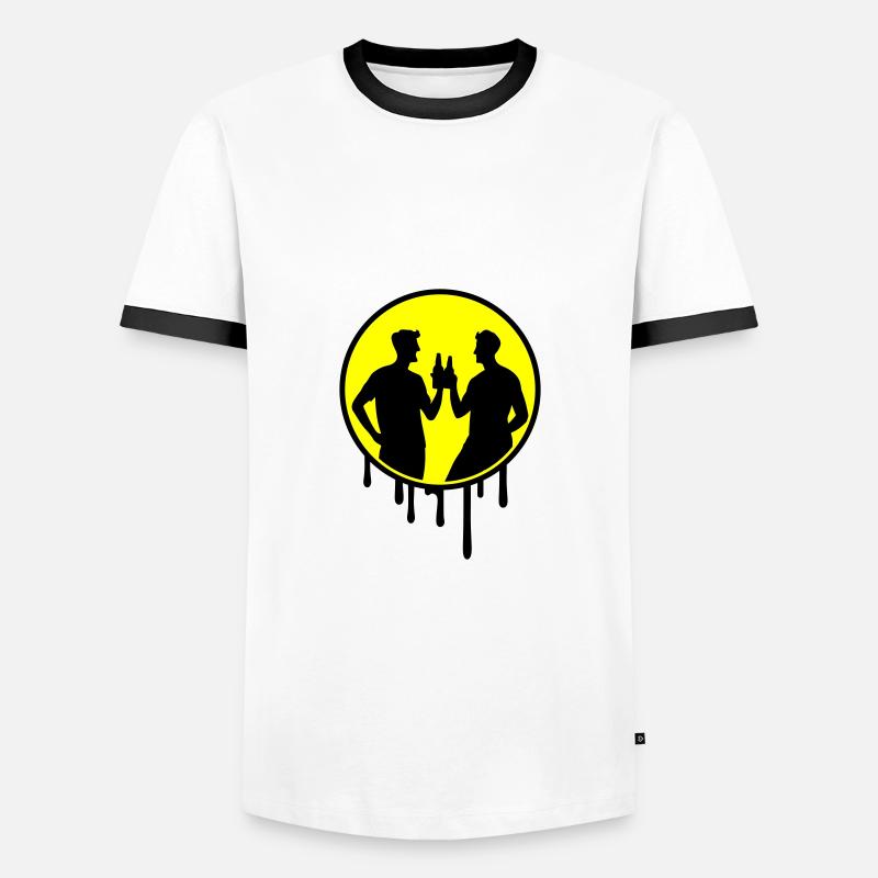 Team Group Celebrations - Men's Ringer Shirt - white/black