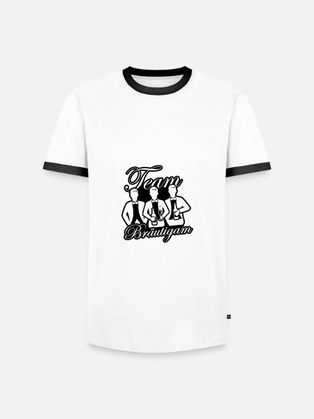 Wedding Groom Team - Men's Ringer Shirt - white/black